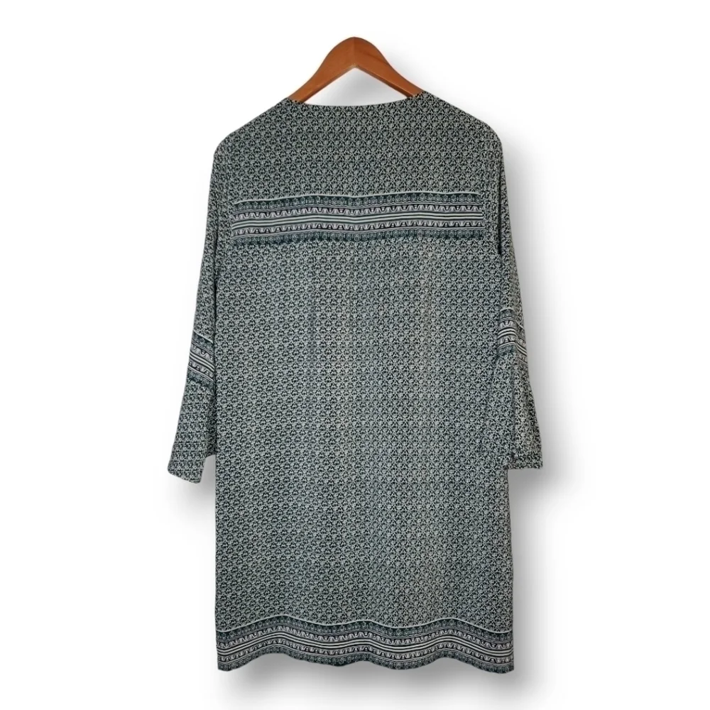 MADEWELL Starland Cobalt Green 100% Silk Bell-Sleeve Dress Size S - Picture 9 of 13